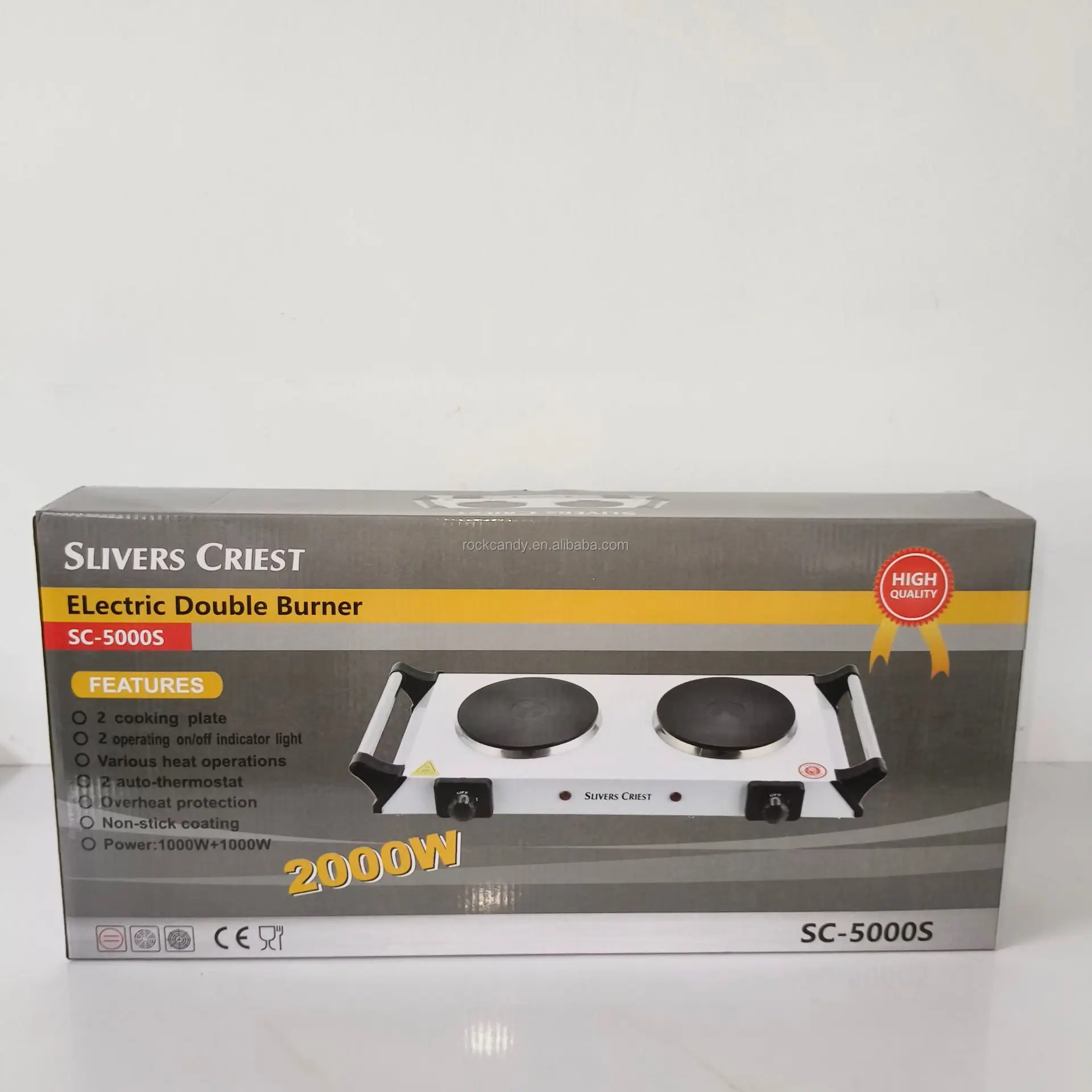 Hot Plate Simple Operation Pattern Cooking 2 Burner Kitchen Electric Cooking Stove Hot Two Plate