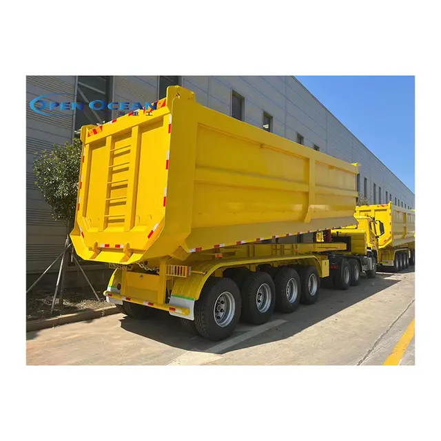 30 cubic meter side 60cbm dump semi-trailer 3 axles 4 axles dump semi-trailer for sale