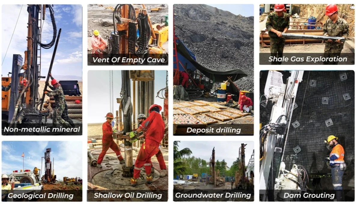 Uranium Rigs ISO 45001 Certified 1600m Uranium Exploration Drill Rig with Core Motor ...