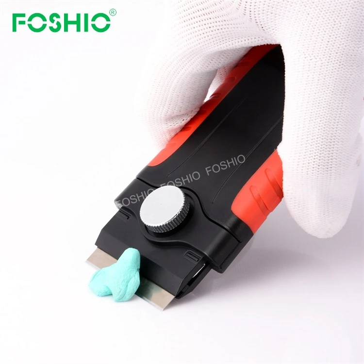 Foshio OEM ODM Glass Paint Sticker Remover Tool Plastic Razor Blade Scraper  Tool For Vinyl Manufacturer Factory