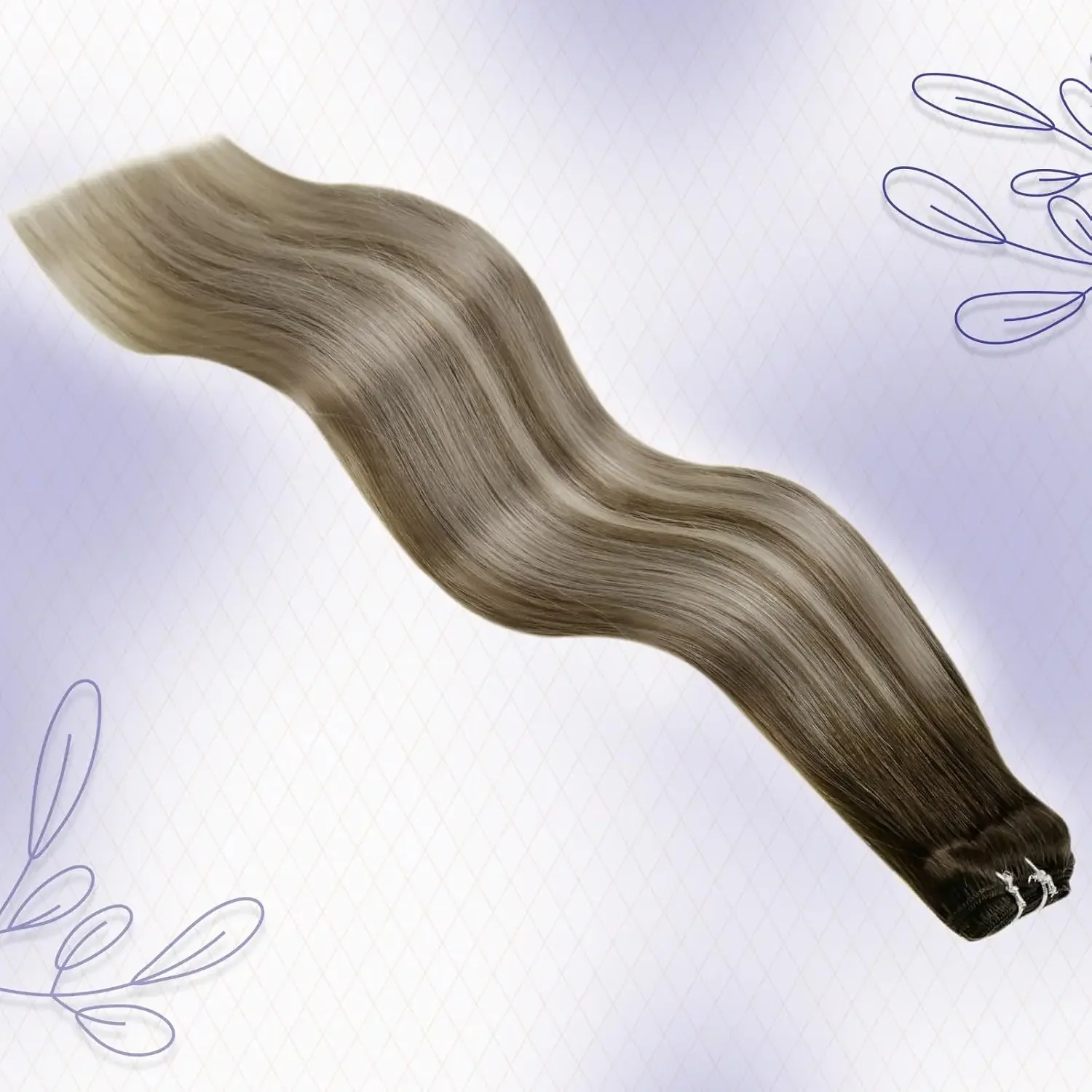 LaaVoo Human Hair Weft Sew in Hair Extensions Brazilian Hair 100G 14-24inch Bundle Weave Real Hair_voghion.com
