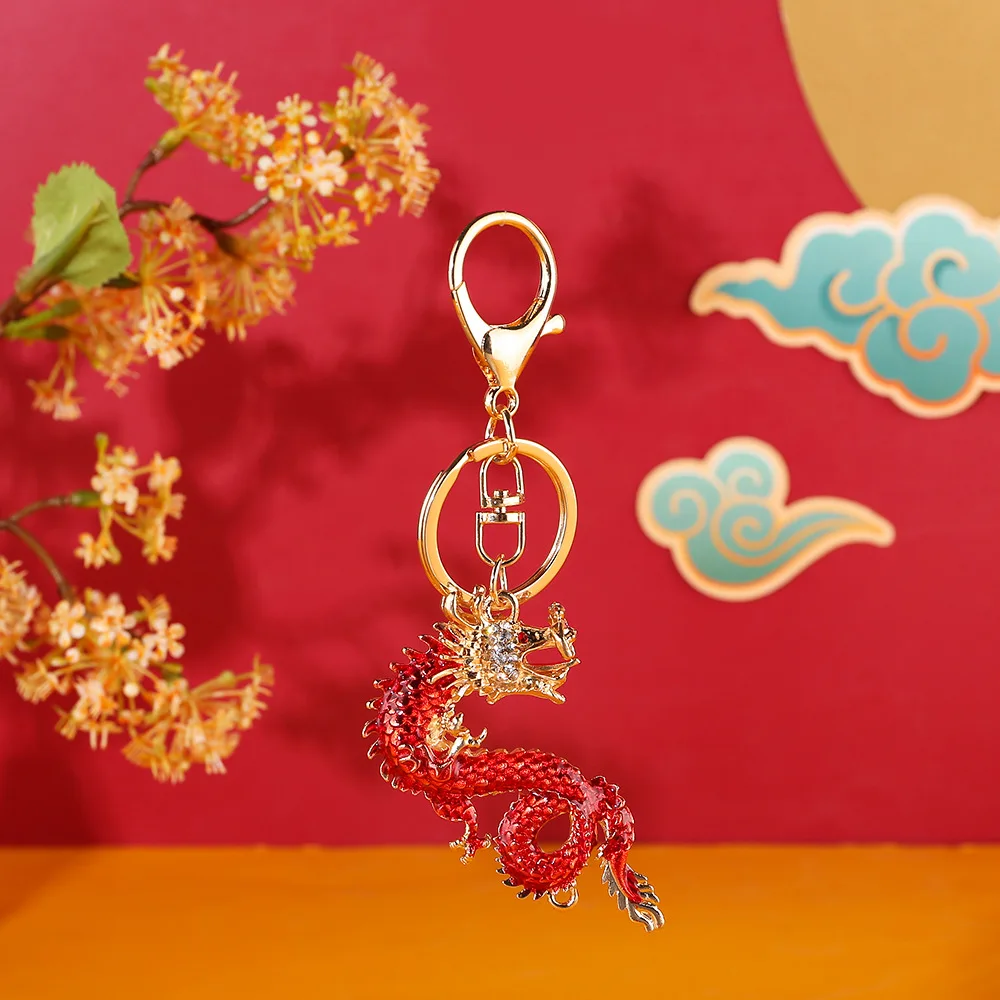 Porte-Clé / Bijou De Sac - Agate Veines De Dragon Rose Et Pendentif Irisé - ButterflyBIJOUX