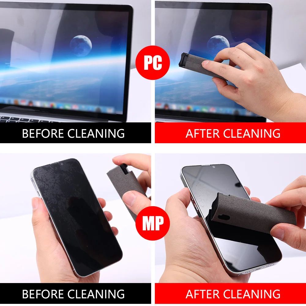 2 In 1 Phone Screen Cleaner Spray Computer Mobile Phone Screen Dust