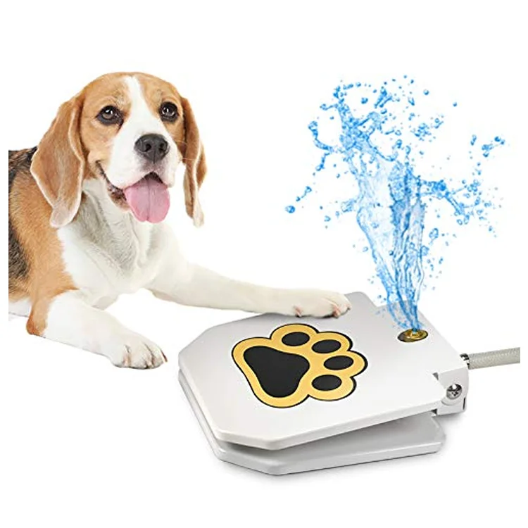 pet outdoor automatic water feeder dogs pedaling drinking water