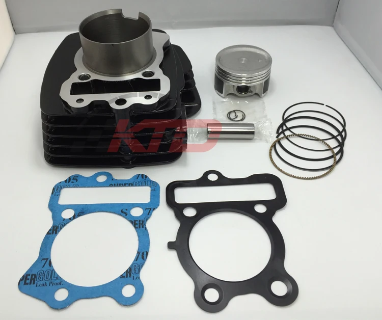 Black Silver 56MM Bajaj Boxer BM150 Motorcycle Cylinder Block for BAJAJ