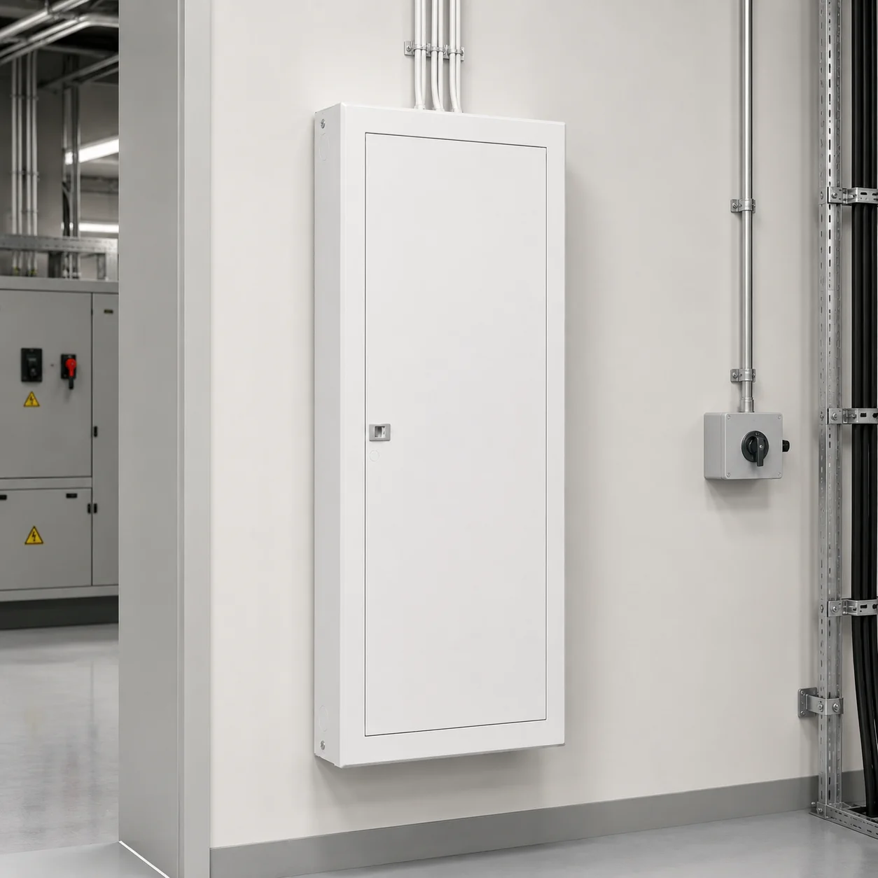 main power distribution panel application in industrial facility