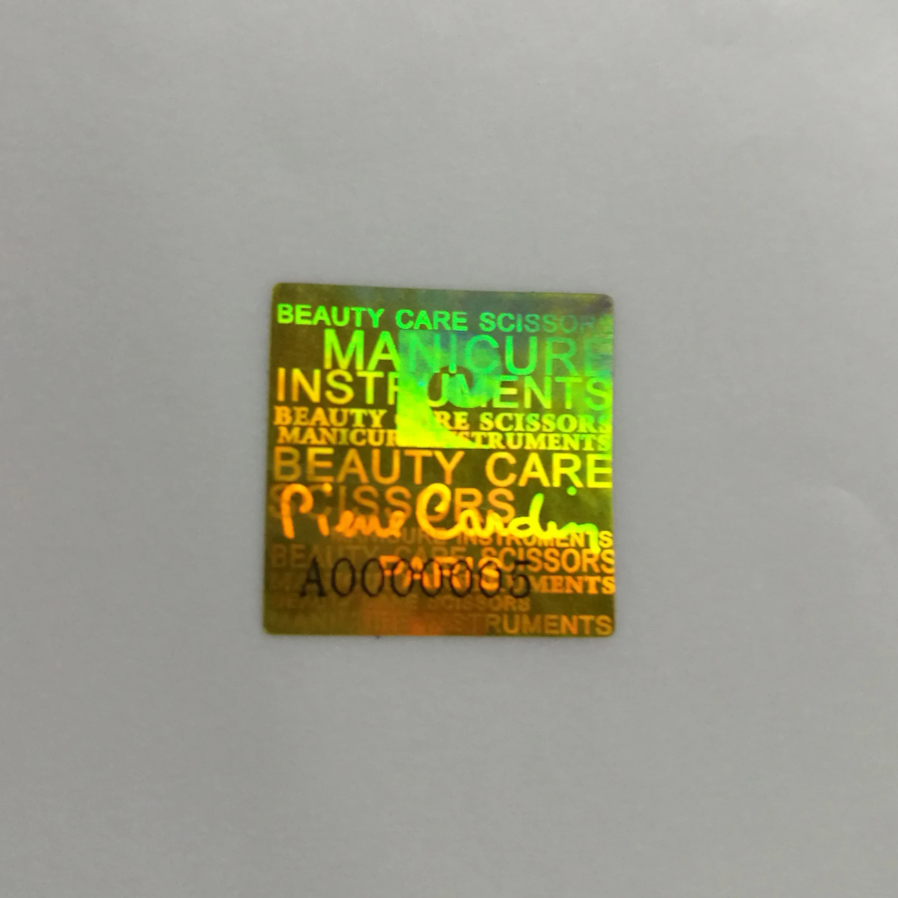 holographic serial number stickers