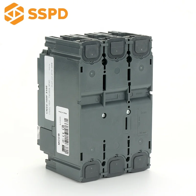 SSPD MCCB Auxiliary Contact Circuit Breaker 3 Phase of CVS 160A with Electrical Switch