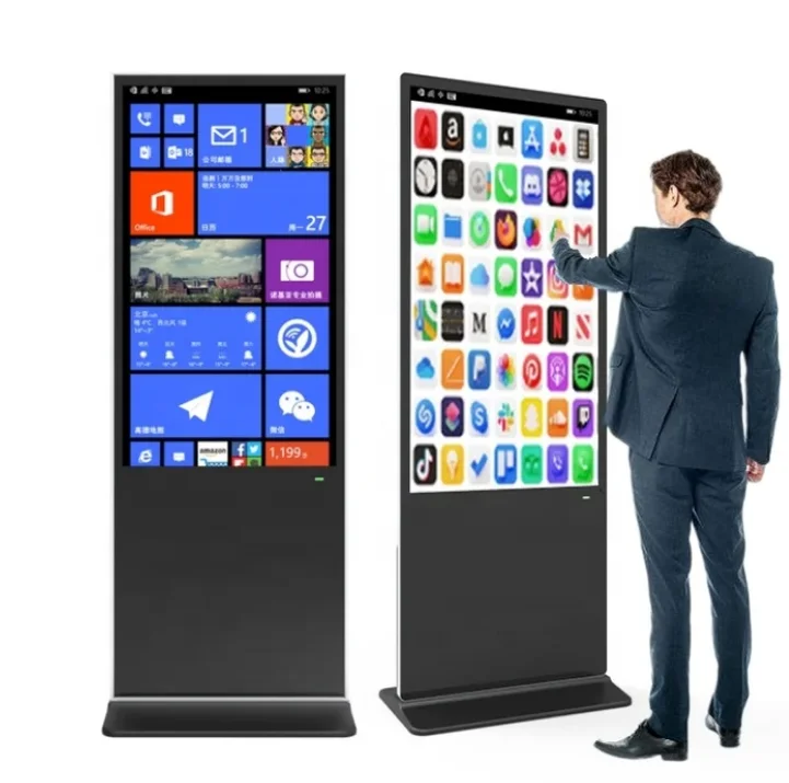 2024 migliori vendite digital signage 32 45 55 65 pollici lcd cms digital signage e software di visualizzazione chiosco touch screen supporto a pavimento