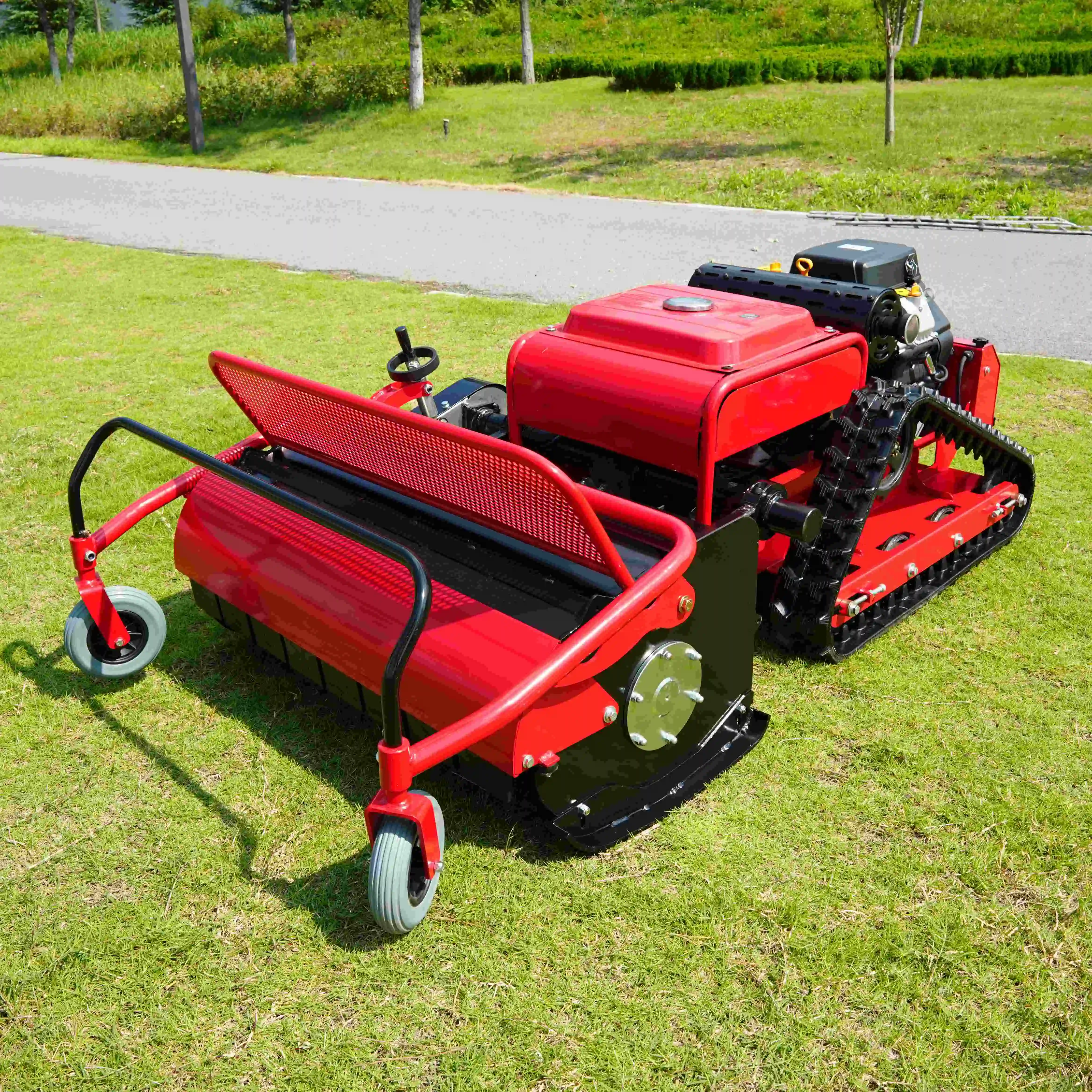 High Horsepower Crawler Lawn Mower Remote Control Intelligent Robot Flail  Grass Shredder 25HP 22HP16HP Garden Lawn Mower Price