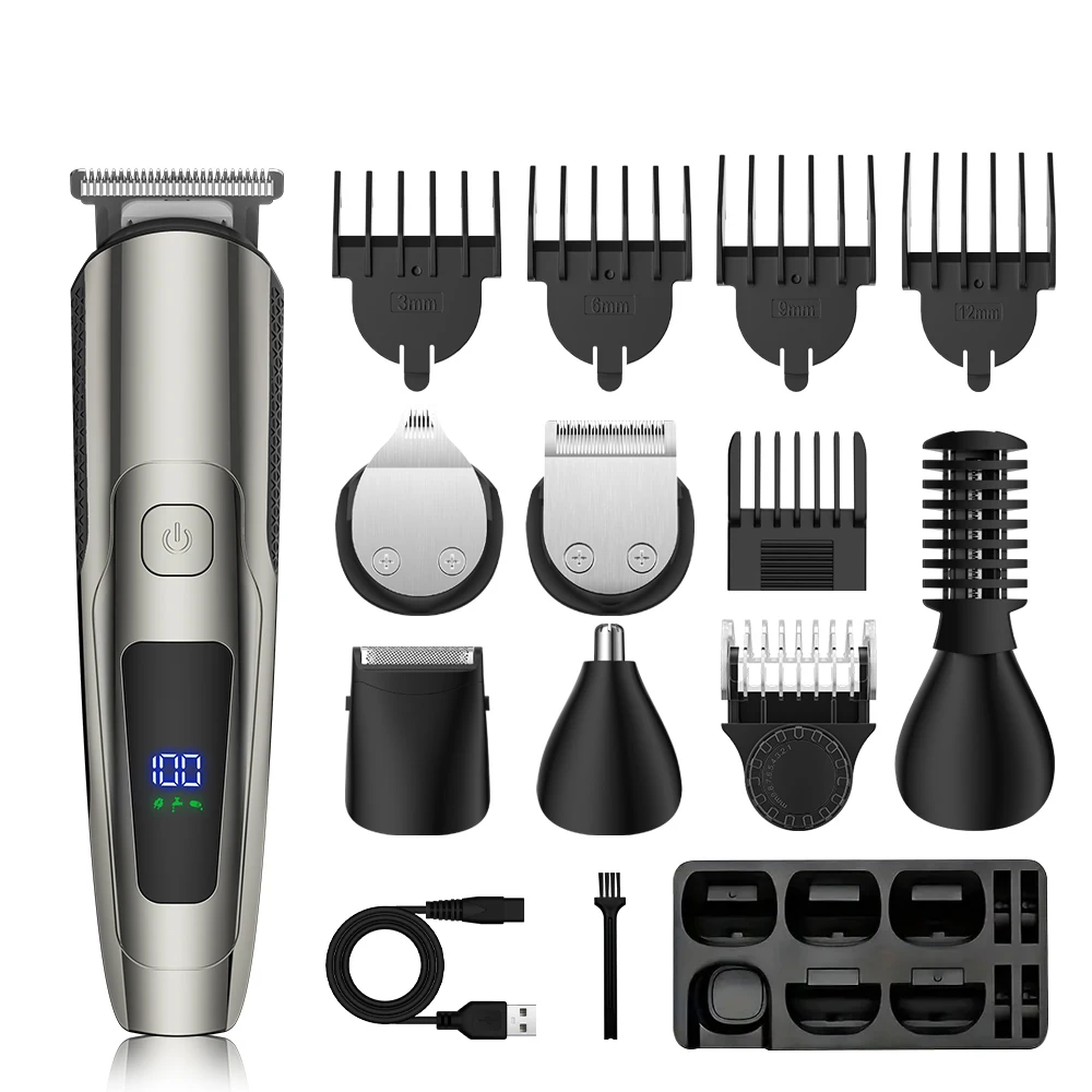 Hot Selling Rechargeable Electric Hair for Clipper Set Multi-Functional Push Shear Pusher Stainless Steel Blade for Household