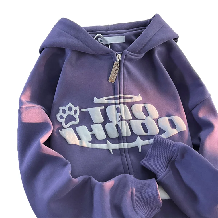 Wholesale High Quality 3D Puff Printing Embroidered 100%Cotton Winter Pullover Hoodie Heavy Weight Mens Regular Fit 500gsm factory