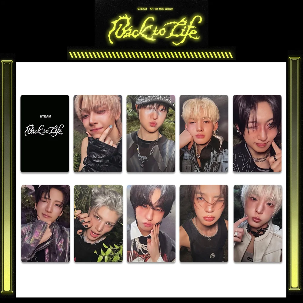 9Pcs/Set KPOP &TEAM Back to Life Mini Album Glossy Photocards JO