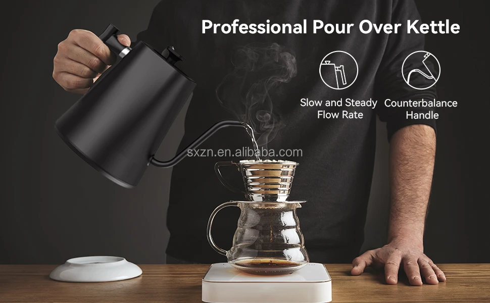 Gooseneck Water Kettle Electric Temperature Control,For Coffee And Tea