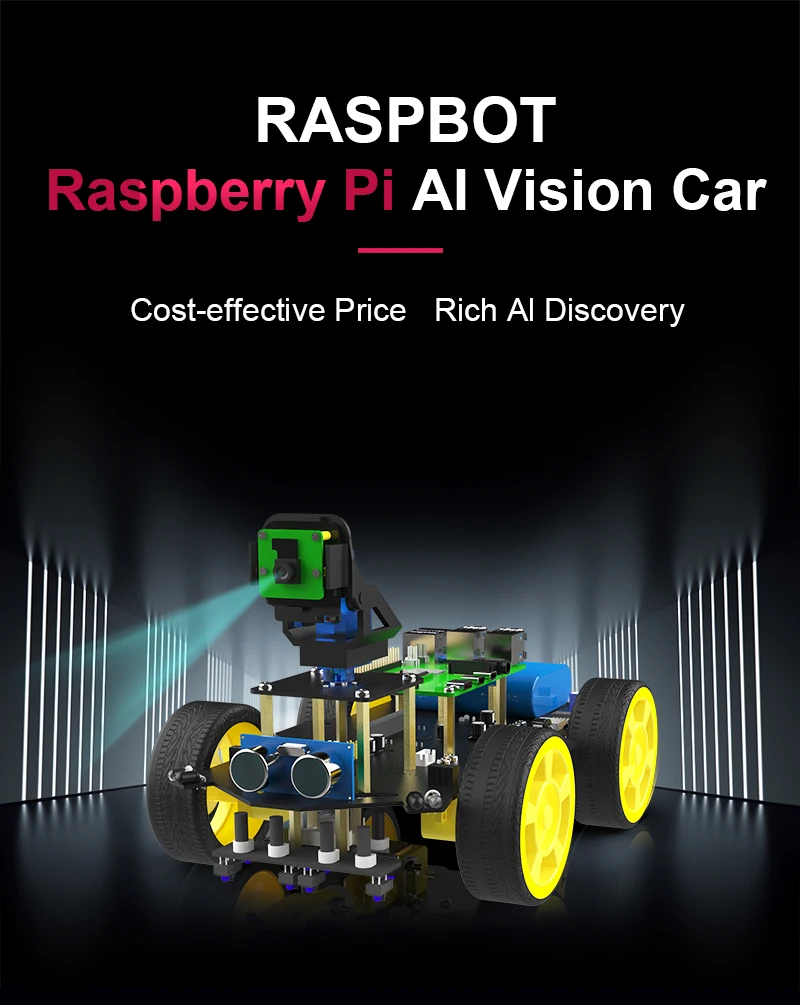 Yahboom Raspberry Pi 4b Ai Vision Recognition Robot Car Kit Raspbot ...