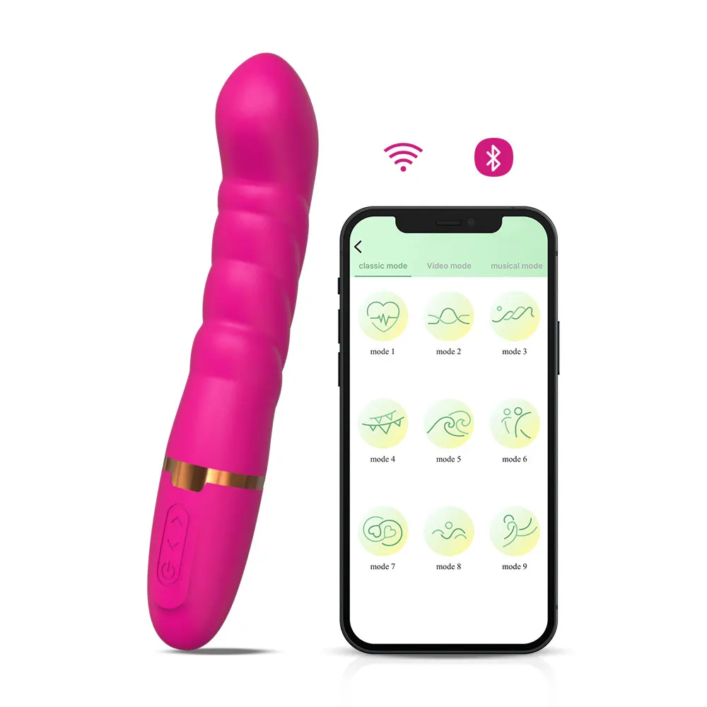 Source Bluetooth Connect 9 Frequency Vagina Vibrator G-spot Massage Silicone Wireless APP Remote Control Adult Sex Toys for Women on m.alibaba