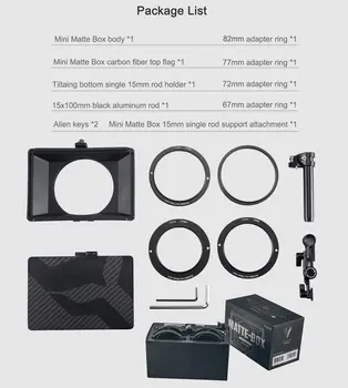 TILTA Tiltaing MB-T15 Four Lens Adapter Rings Camera Mini Matte Box for DSLR Mirrorless Style Cameras product image