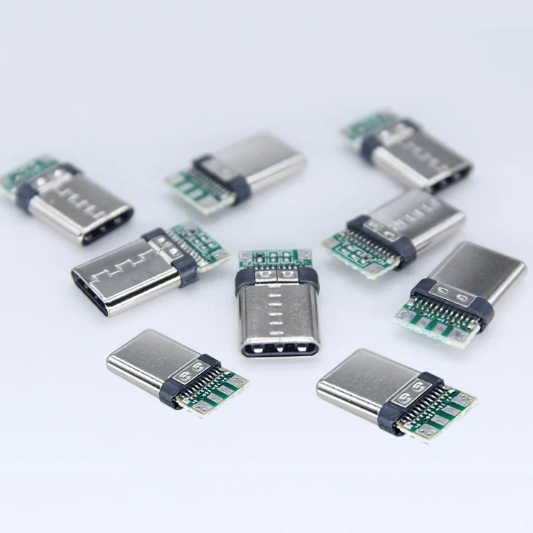Заводская цена 2 шт./5 шт. 24 штырька Тип C Usb 3,1 Штекерный разъем серии 24Pin Usb-C Штекерный разъем