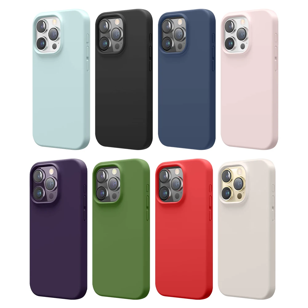 China Factory Directly Offer Liquid Silicon Phone Cover . Silicon case for iPhone  Xiaomi and Huawei Device