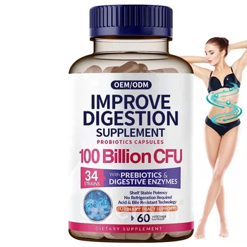 OEM ODM 100 Billion CFU Improve Digestion Supplements Help Stimulate Immunity Probiotics Digestion Enzymes Capsules