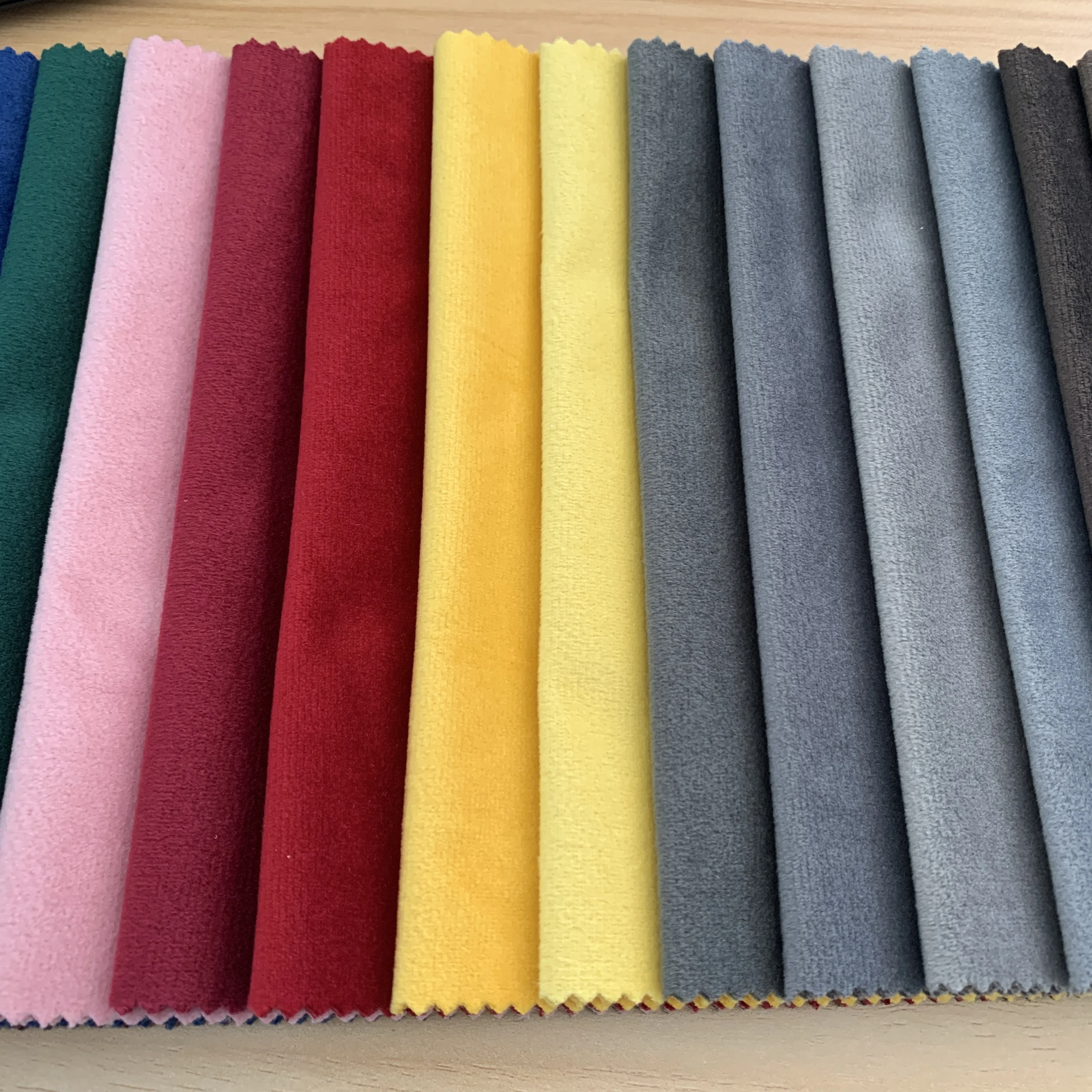 100 Polyester Holland Velvet Sofa Fabric Upholstery Fabric For Home