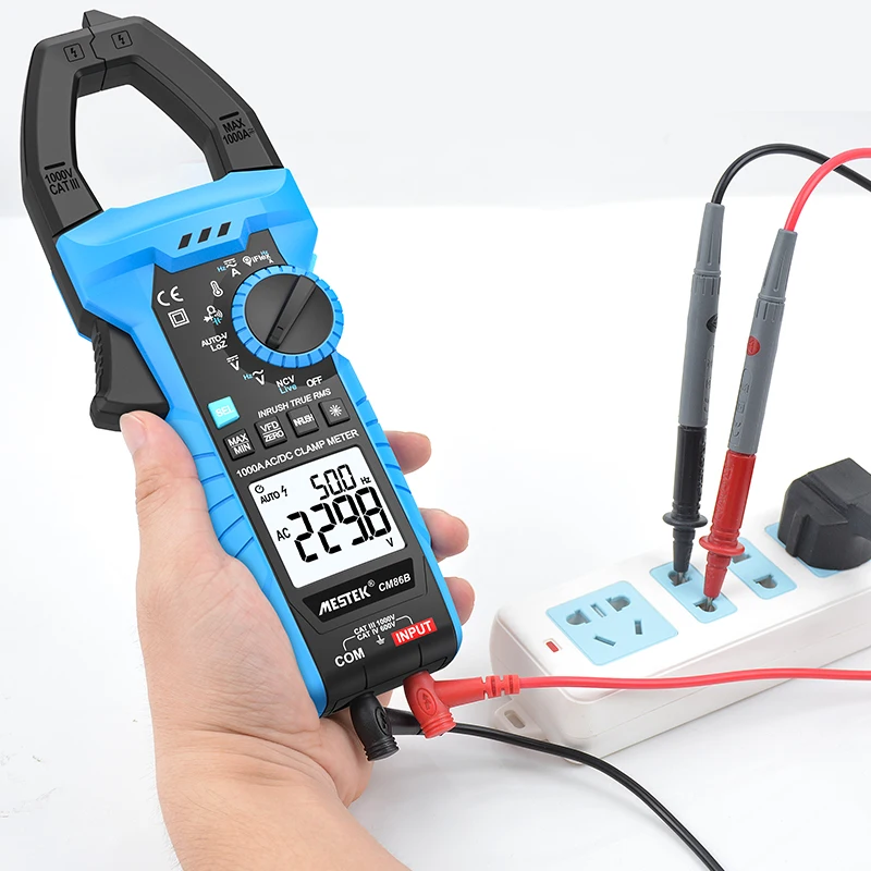 CM86B Current AC DC Auto Range 1000A Voltage Clamp Multimeter Resistance Capacitance Frequency Tester Earth Clamp Meter