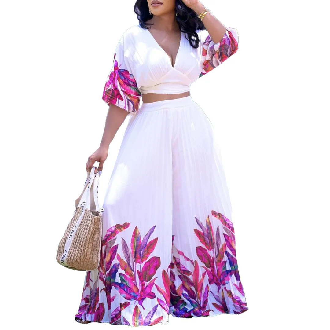 Plus Size Couture Crop top and Pant