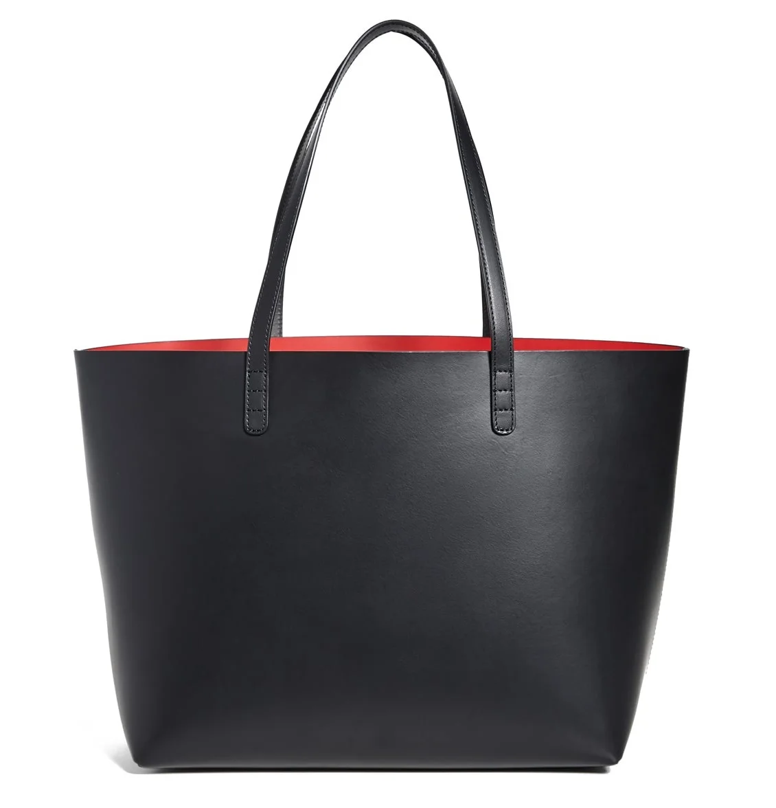 新设计女士皮革大容量女士手提袋，带定制印刷标志