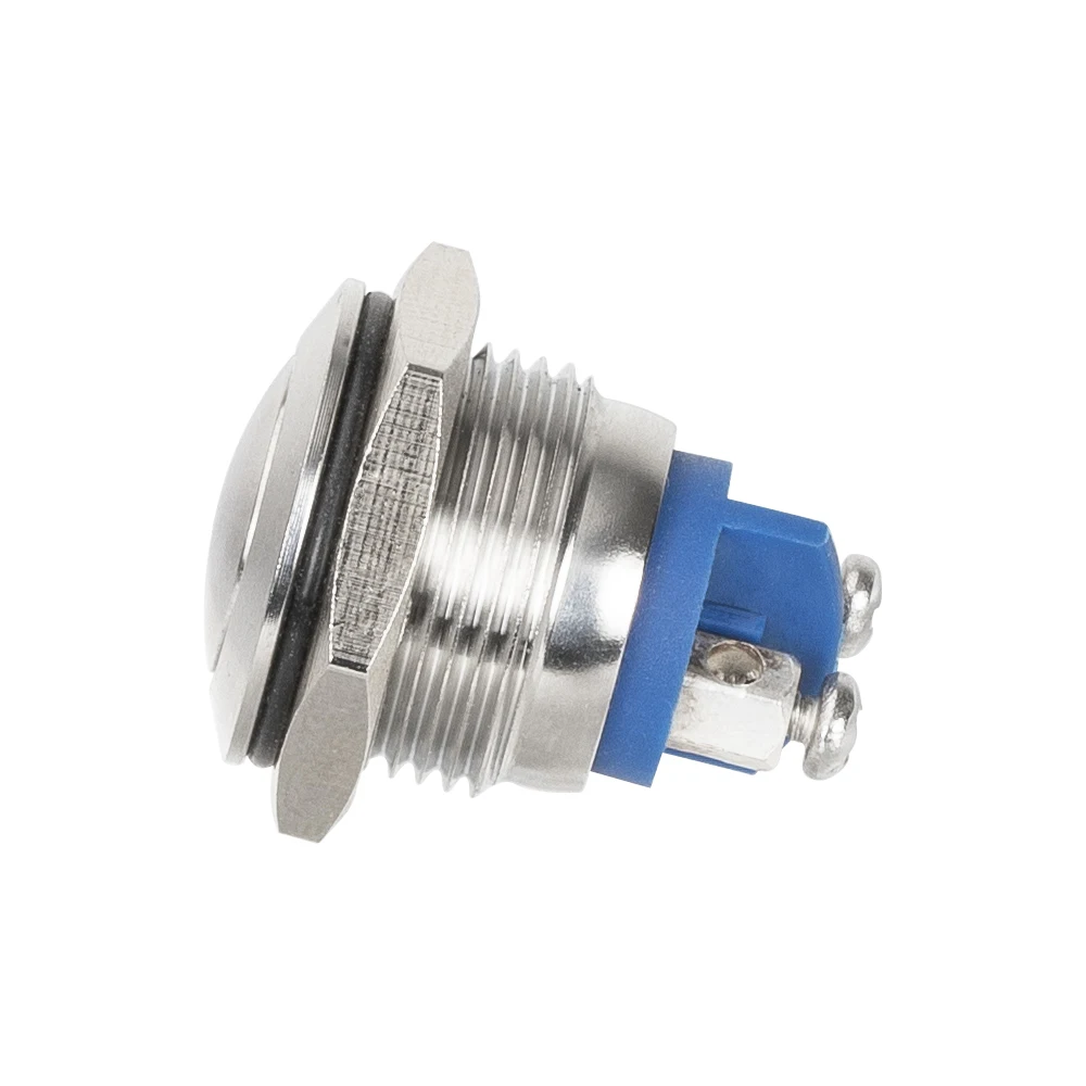 16mm Waterproof Arcuate Button Metal Push Button Switch 2 Pin Mini Round Momentary Push Button Momentary With Screw Terminals