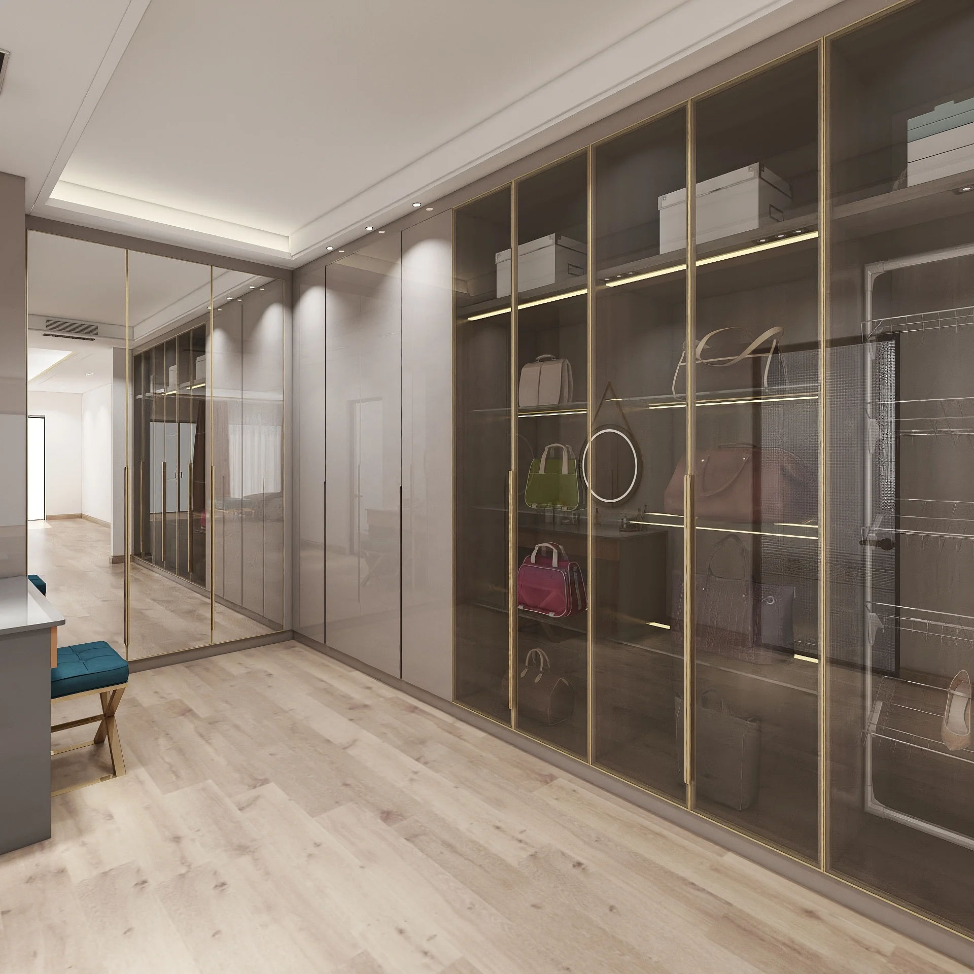 Pa Custom Modern Designs Bedroom Furniture Walk In Wardrobe Closet