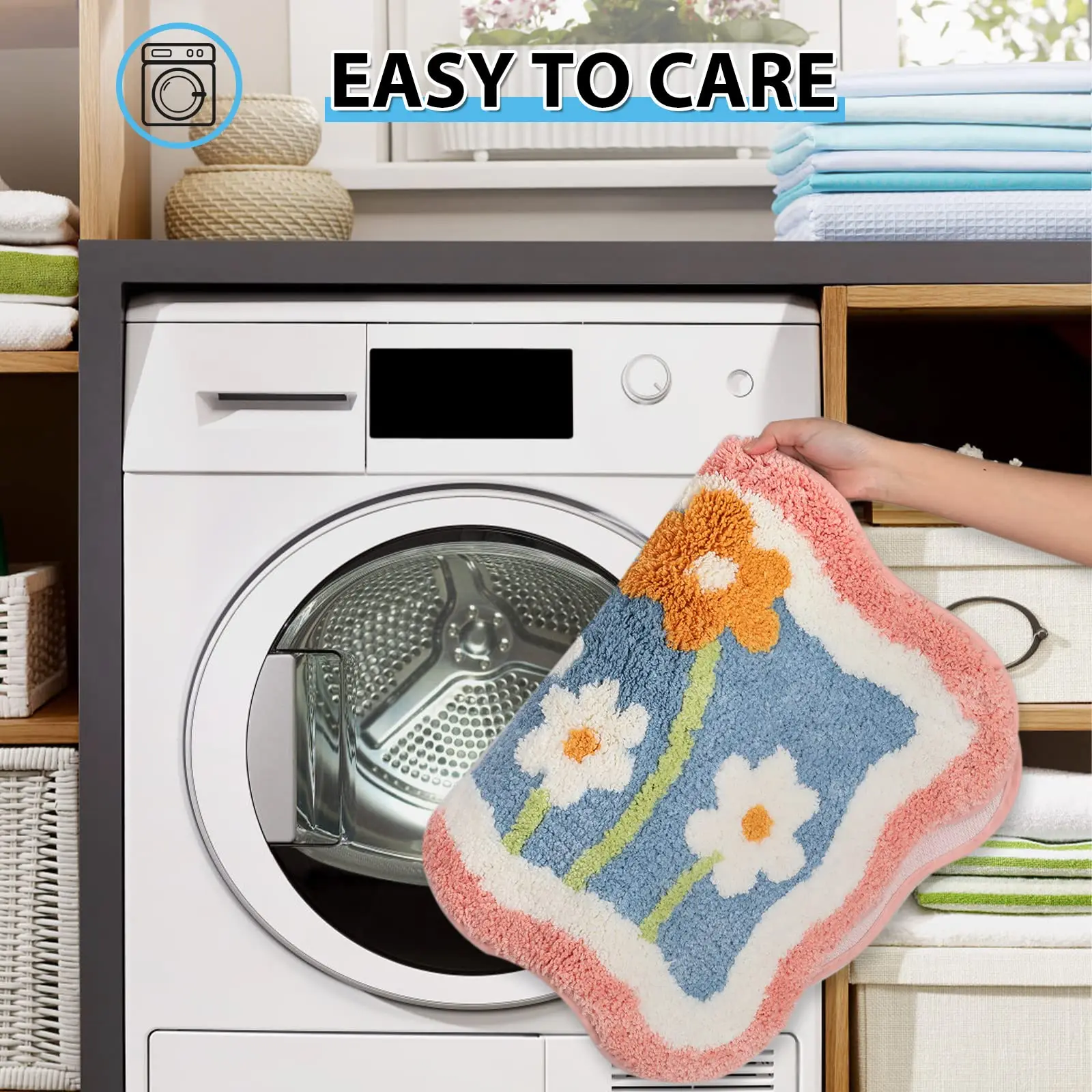 Wholesale Cute bathroom superfiber soft bath mat non-slip plush fluffy bath mat manufacture