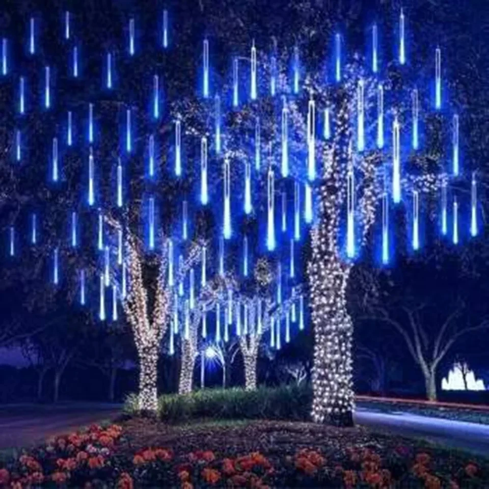 Christmas Party LED Lights Meteor Shower Rain Snowfall Icicle Garden Outdoor USA 