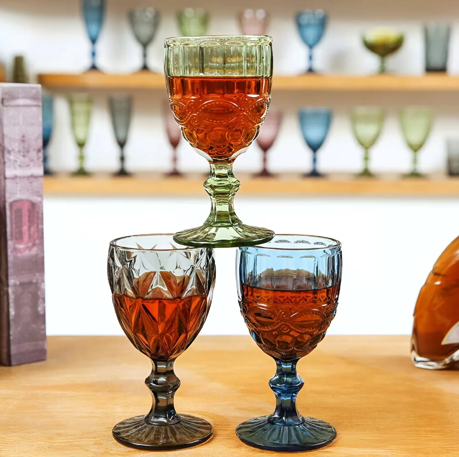 High Quality Custom Stainedglass Wine Glasses Thick Goblets Water