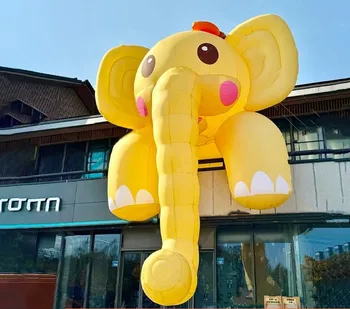New Design Outdoor Giant Advertising Elephant Decoration Inflatable Cartoon Elephant Model for Wall Climbing Decoration