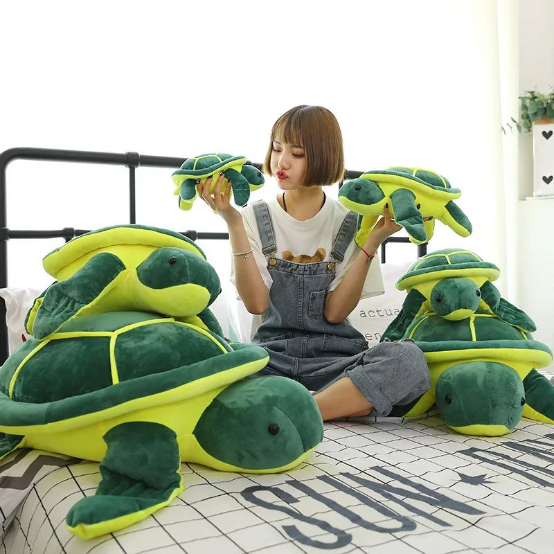 CEAN-tortuga marina grande de juguete, muñeco de peluche de