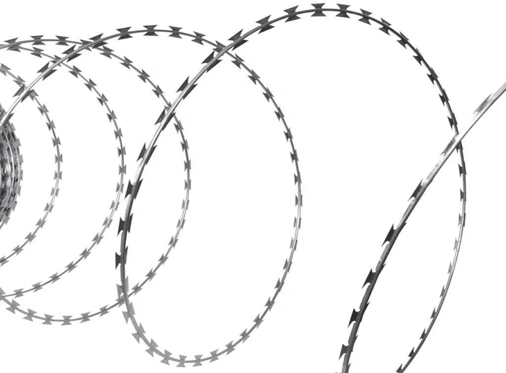 PVC Coated Galvanized Cross Type Concertina Razor Wire Steel Barbed ...