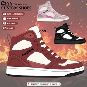 Custom Shoes Men Basketball Style Sports Shoes Genuine Leather Featuring Designer LOGO Sneakers Manufacturer Designer Shoes