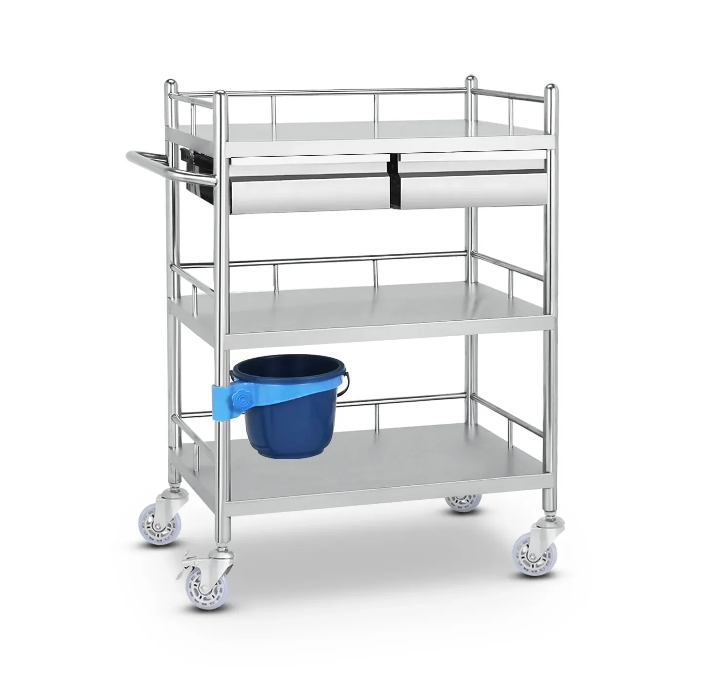 SUV Hospital Products S.S Trolleys Stainless Steel Trolley Medical Cart for Hospitals Clinical SUV Trolley