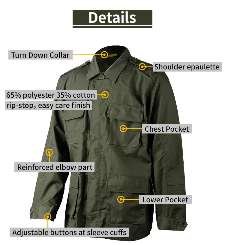 Tactical Bdu Suits Jacket Leopard Green Camouflage Uniforms Camo For ...