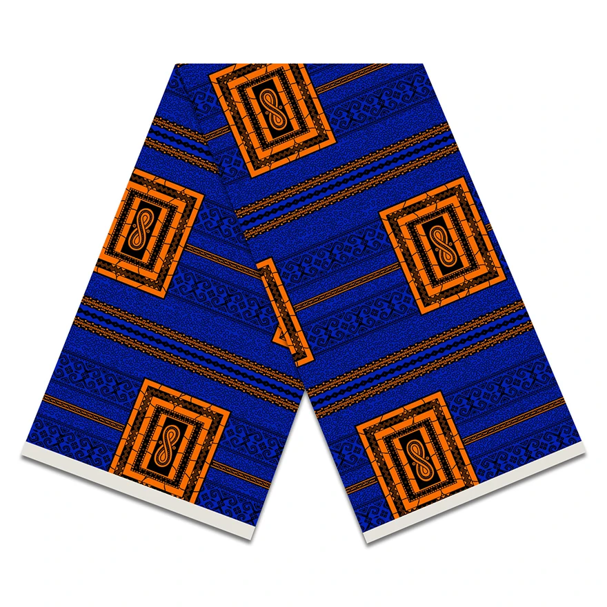 Batik African Patterns  Jacquard Wax Fabric Resist Textiles Kente Cloth Cotton Bazin Fabric Ankara Print Dresses Mud-dyed Fabric