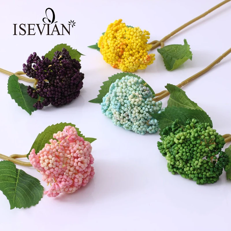 Isevian-flores Verdes De Plástico Para Boda,Hortensia,Bosque - Buy  Artificial,Flores De Plástico,Barato Flores De Plástico Product on  