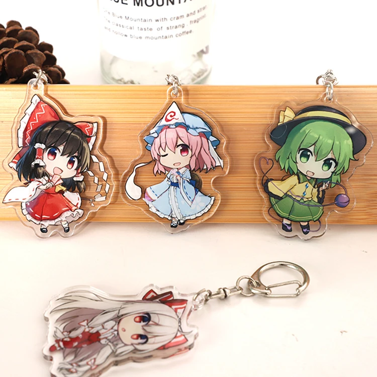 Высококачественный прозрачный акриловый брелок Kawaii с милым мультяшным аниме на заказ