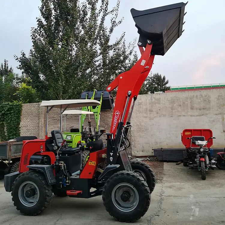 Small Mini Front Electric Skid Steer Wheel Loader Backhoe load Canada Tractor With Front Loader