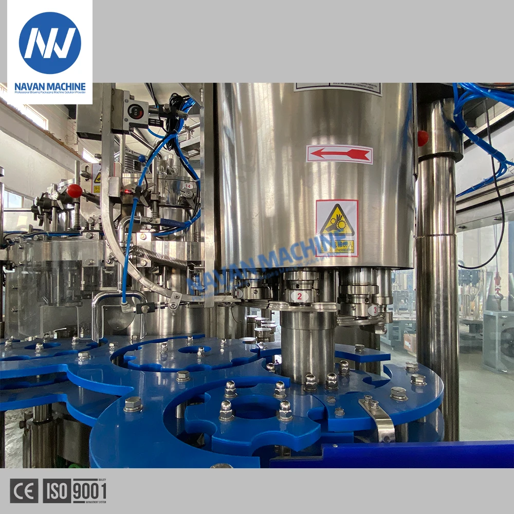 Automatic Glass Bottle Rinsing Filling Capping Machine for Beer Champagne Vodka Alcoholic Drinks manufacture