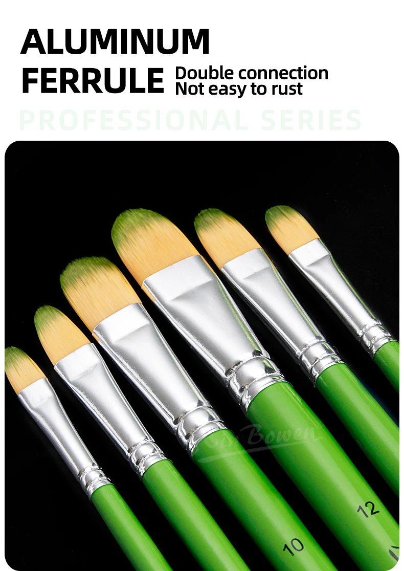 Xin Bowen Acrylic Art Paint Brushes Set With Uv Painted Handle Quality