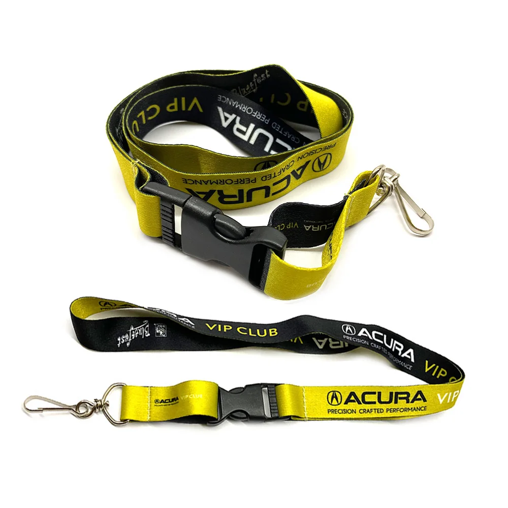 Custom Polyester Lanyards Full Color Printing Polyester Plain Adjustable Neck Lanyards with Logo Custom supplier