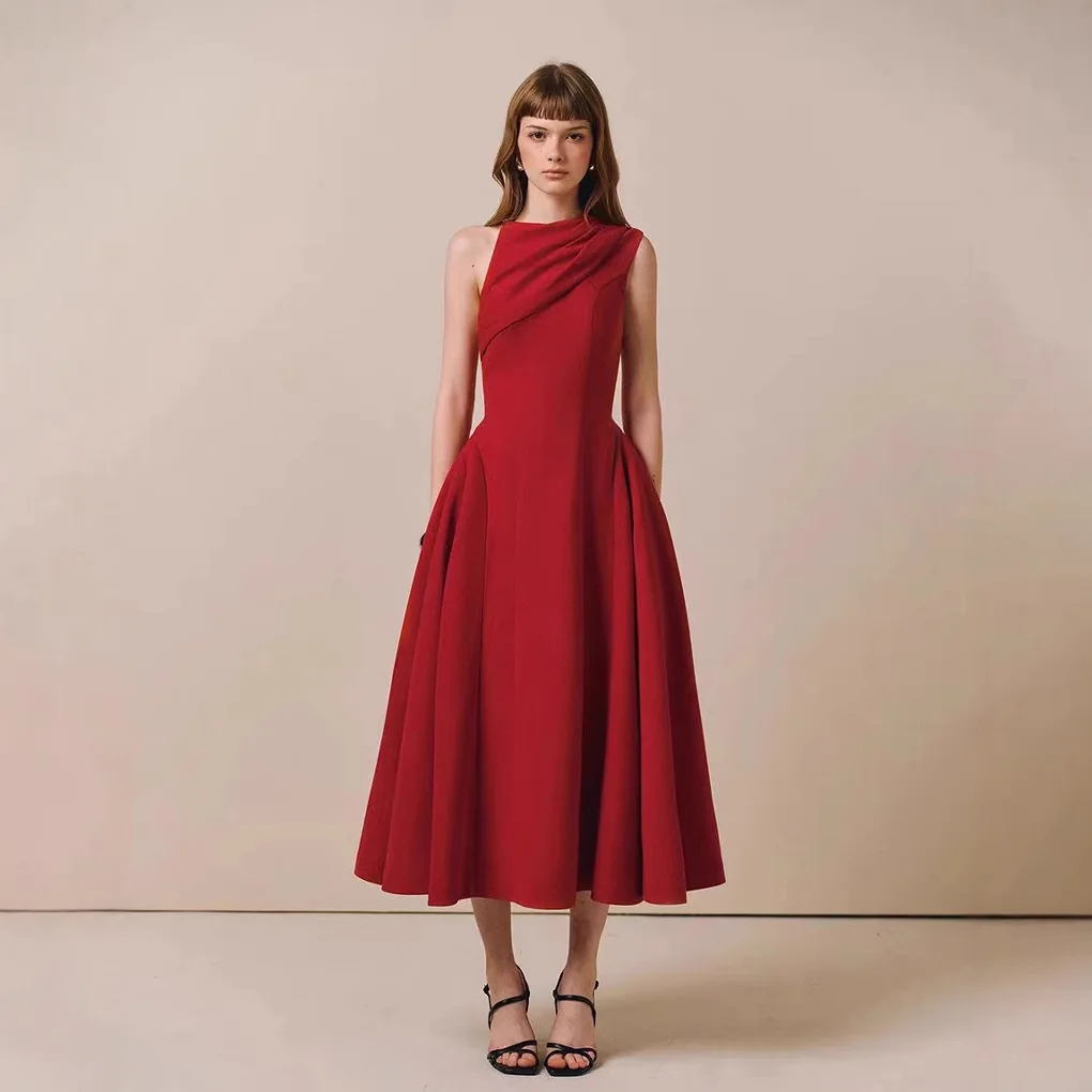 new look red pleated dress Aayomet Plus Size Dresses Women V Neck Lace Up Short Sleeve Solid Pleated  Dresses Pleated Long Dress,Red XXL