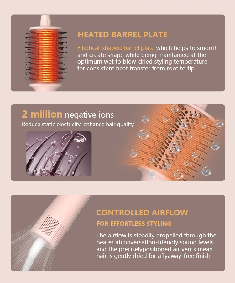 product zexi ionic household beauty electric hair dryer set with brushless motor hot air brush and diffuser nozzle hair styler tools-8