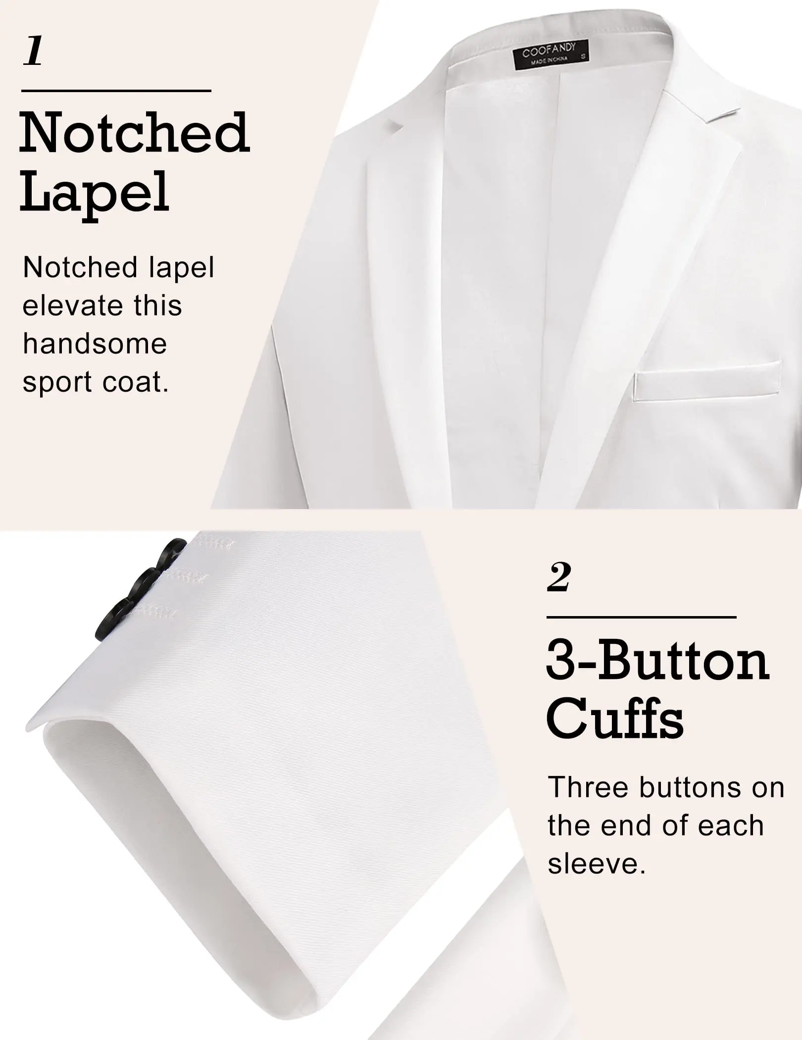 Blazer Homme ABARTY Coupe Ajustée - Veste 1 Bouton - Légère - Décontracté à Formel - Multi-occasions