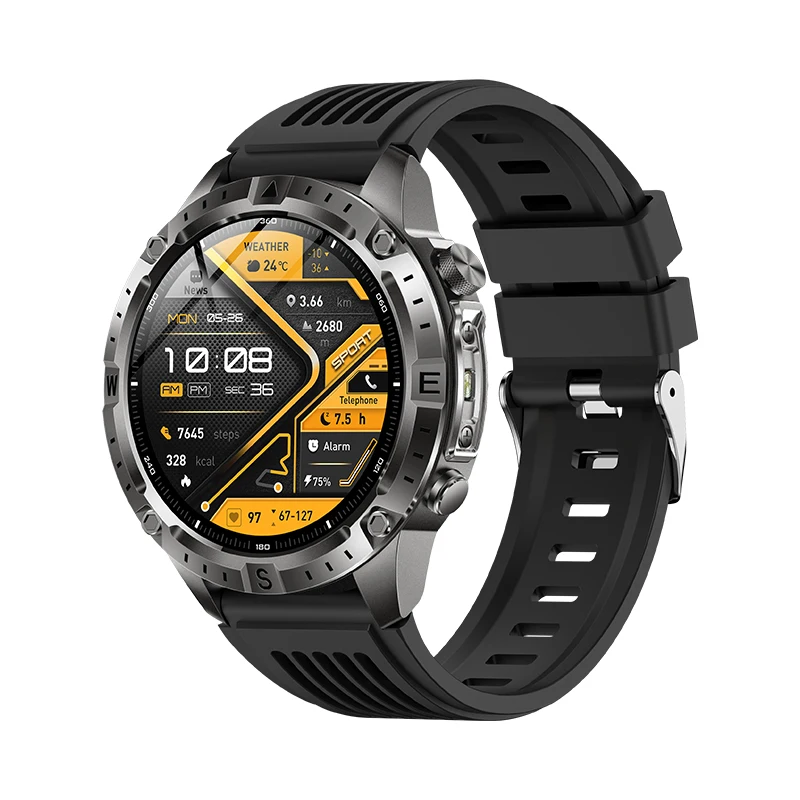 2026 Y102 Outdoor GPS Smart Watch 1.43 Inch AMOLED Compass Offline Maps Local Music 3ATM Waterproof Fitness Sports Smartwatch